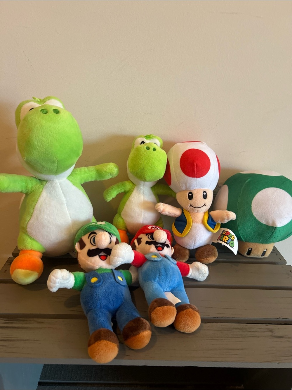 Bundle of 6 Super Mario Plush Stuffed Animals EUC
